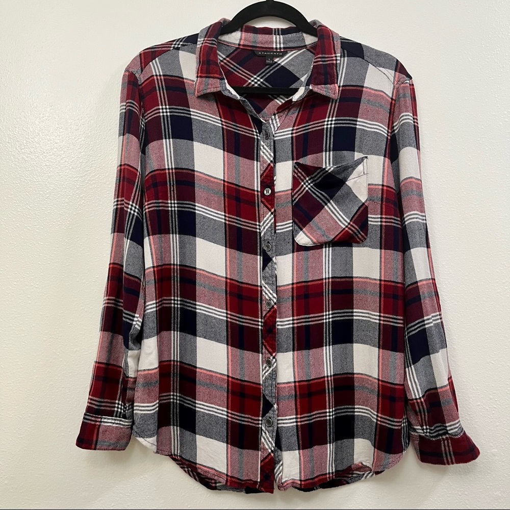 5 for $25 EUC Staccato Plaid Button Down Shirt